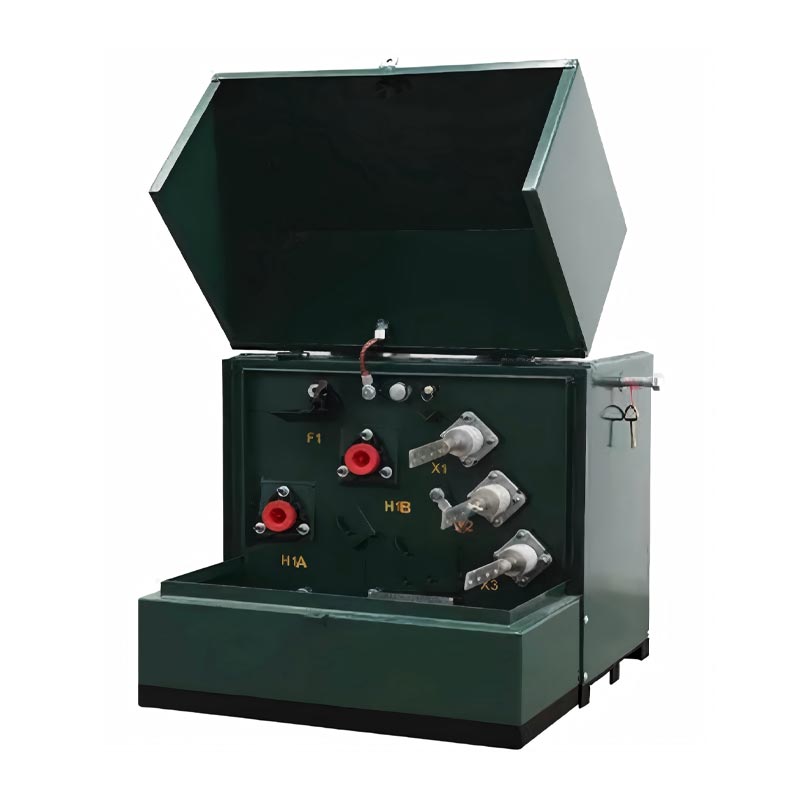 Jednofázový transformátor namontovaný na podložke